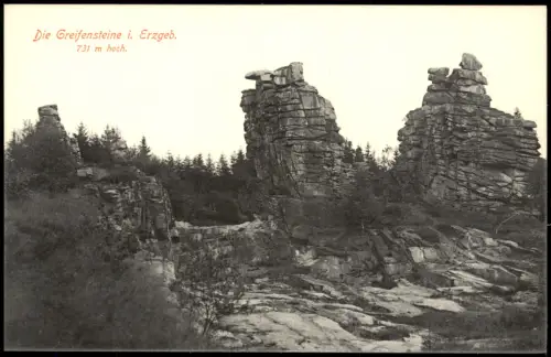 Ehrenfriedersdorf Die Greifensteine i. Erzgebirge 731 m hoch. 1913
