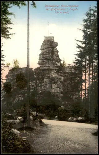 Ansichtskarte Ehrenfriedersdorf Greifensteine Weg - colorierte AK 1913
