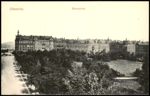 Ansichtskarte Chemnitz Kaiserplatz. 1913
