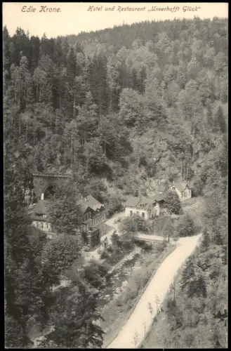 Edle Krone-Klingenberg (Sachsen) Hotel und Restaurant "Unverhofft Glück" 1914