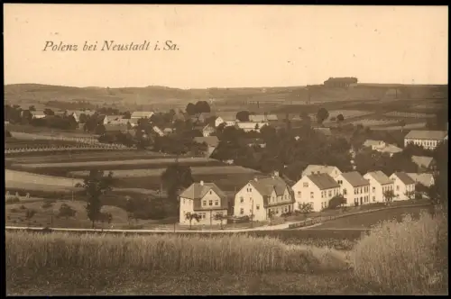 Ansichtskarte Polenz-Neustadt (Sachsen) Mehrfamilienhäuser am Stadtrand 1913