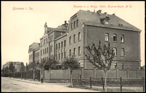 Grimma Kaserne d. 2. Königl. Sächs. Husaren-Regts. № 19. 1913