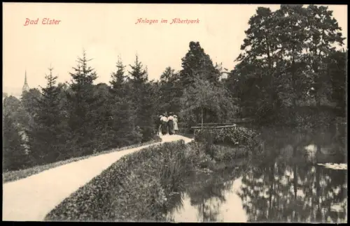 Ansichtskarte Bad Elster Anlagen im Albertpark 1913
