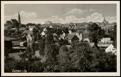 Ansichtskarte Dahlen Stadtblick 1952