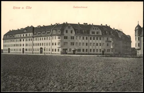 Ansichtskarte Riesa Sedanstrastraße 1914