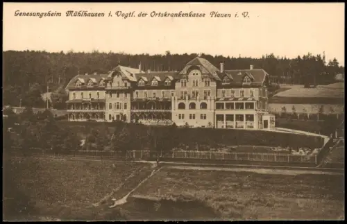 Ansichtskarte Mühlhausen, Vogtland-Bad Elster Genesungsheim 1913