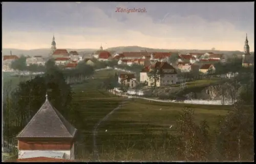 Ansichtskarte Königsbrück Kinspork Partie an der Stadt 1914