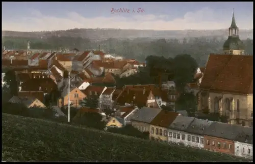 Ansichtskarte Rochlitz Partie an der Stadt 1914
