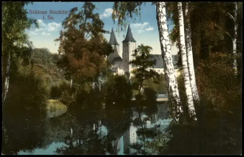 Ansichtskarte Rochlitz Birken Schloss 1914
