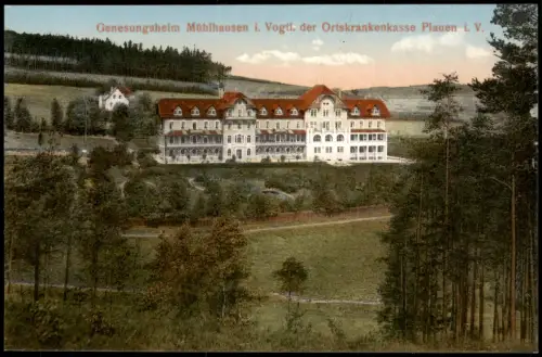 Mühlhausen Bad Elster Genesungsheim Mühlhausen i. Vogtland d.   Plauen 1914