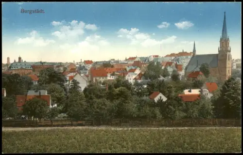 Ansichtskarte Burgstädt Partie am Stadtrand 1914