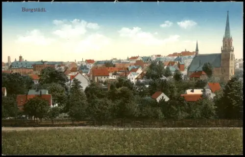 Ansichtskarte Burgstädt Partie am Stadtrand 1914