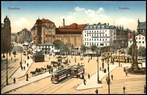 Innere Altstadt-Dresden Postplatz Modewarenhaus Robert Bernhardt 1914