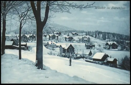 Bärenfels (Erzgebirge)-Altenberg (Erzgebirge) Skifahrer Winter 1914