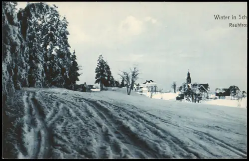 Schellerhau-Altenberg (Erzgebirge) Rauhfrost - Partie an der Stadt 1914