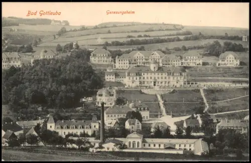 Ansichtskarte Bad Gottleuba-Berggießhübel Totale - Genesungsheim 1914