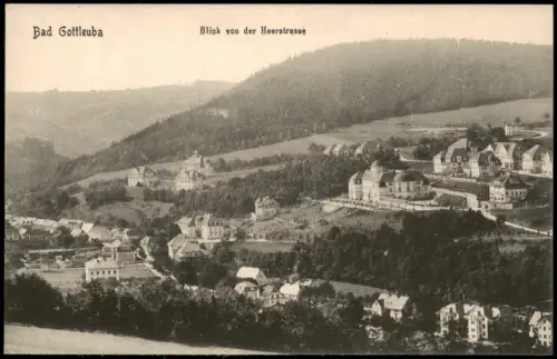Bad Gottleuba-Berggießhübel Stadt - Blick von der Heerstrasse 1914