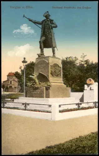 Ansichtskarte Torgau Denkmal Friedrichs des Großen. 1914
