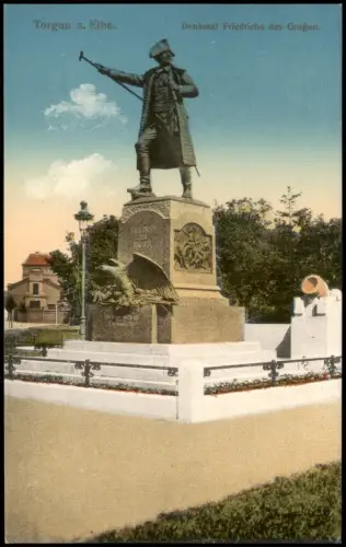 Ansichtskarte Torgau Denkmal Friedrichs des Großen. 1914