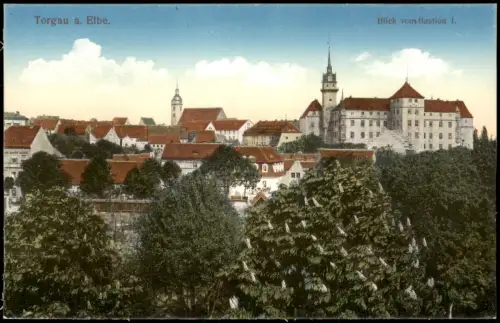 Ansichtskarte Torgau Stadtblick - Blick vom Bastion I 1914