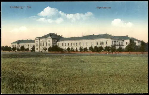 Ansichtskarte Freiberg (Sachsen) Jägerkaserne 1914