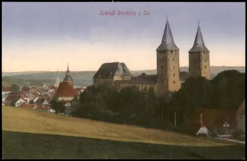 Ansichtskarte Rochlitz Stadt vom Ortsrand 1914