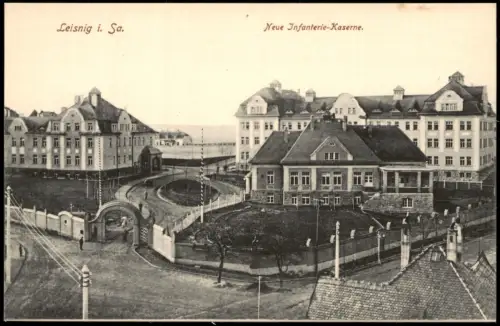 Ansichtskarte Leisnig Neue Infanterie-Kaserne - Totale 1915