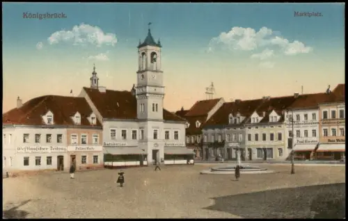 Ansichtskarte Königsbrück Kinspork Marktplatz Westlausitzer Zeitung 1915