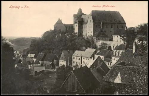 Ansichtskarte Leisnig Schloss Mildenstein 1913