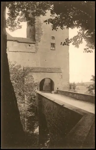 Ansichtskarte Rochlitz Schloss, oberer Eingang zum Schloß 1924
