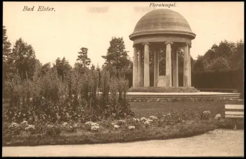 Ansichtskarte Bad Elster Floratempel. Kurpark 1914