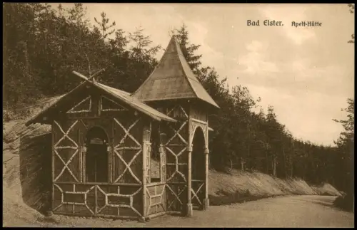Ansichtskarte Bad Elster Apelt-Hütte - Eingang 1914