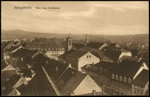 Ansichtskarte Königsbrück Kinspork Blick vom Kirchturm 1913