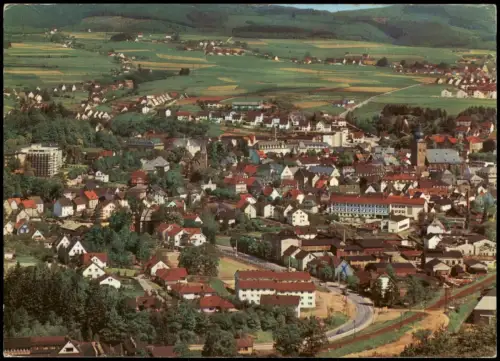 Ansichtskarte Attendorn Luftbild Totalansicht vom Flugzeug aus 1975