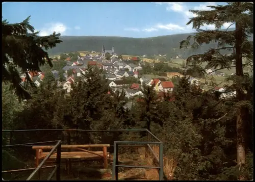 Ansichtskarte Bischofsgrün Panorama-Ansicht Blick vom Hügelfelsen 1975