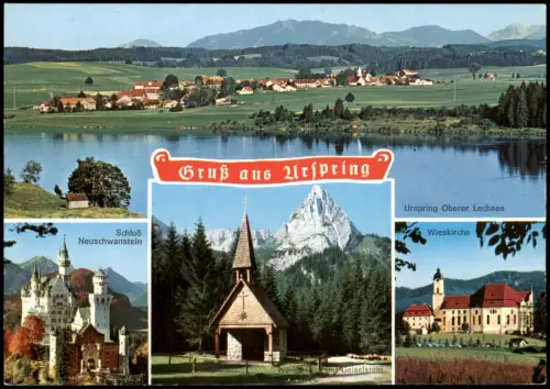 Urspring-Hirschau Mehrbildkarte Bayern Oberbayern Gruß aus Urspring 1979