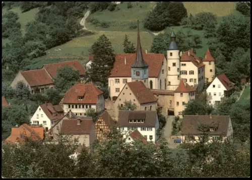 Ansichtskarte Braunsbach Stadtteilansicht mit Schloss-Ansicht 1973