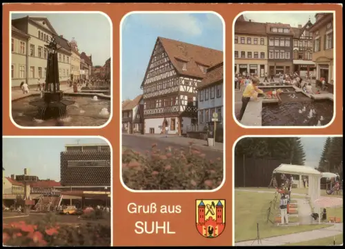 Suhl Steinweg, Rathaus  CENTRUM-Warenhaus, Schießsportanlage 1986