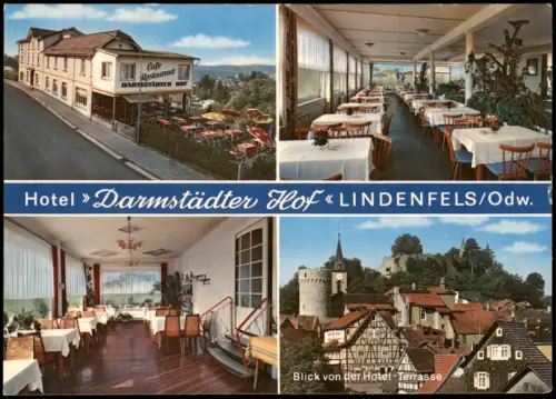 Lindenfels (Bergstraße) Mehrbildkarte Hotel Darmstädter Hof im Odenwald 1970