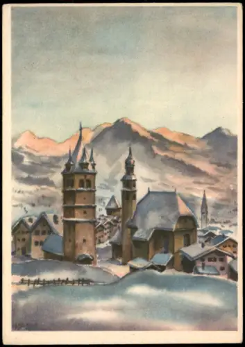 Kitzbühel KITZBÜHEL (TIROL) nach einem Aquarell von H. Borchard 1940