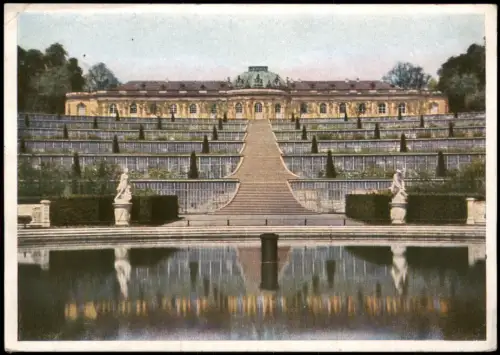Ansichtskarte Potsdam Schloss Sanssouci Potsdam-Sanssouci Die Terrassen 1934
