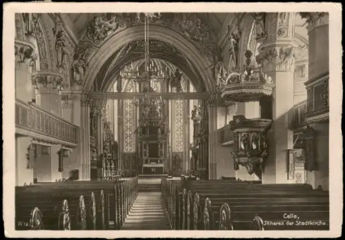 Ansichtskarte Celle Stadtkirche Innenansicht Kirche 1941
