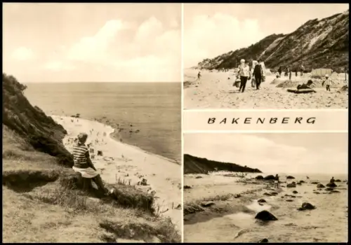 Ansichtskarte Bakenberg Strand Ostsee DDR Mehrbildkarte 1971