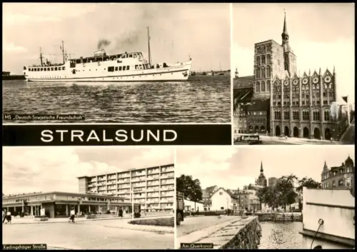 Stralsund DDR MB Schiff MS Deutsch-Sowjetische Freundschaft Kedingshäger   1968