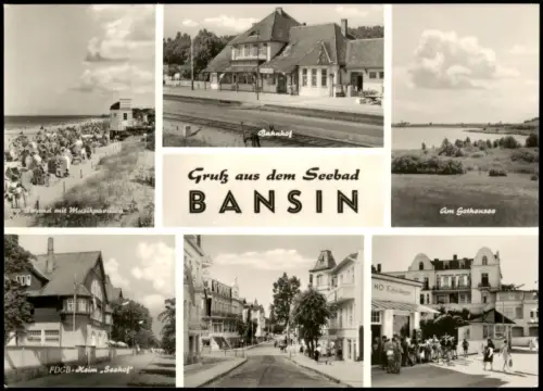 Bansin-Heringsdorf Usedom DDR Mehrbildkarte  FDGB-Heim Seehof Gothensee  1968