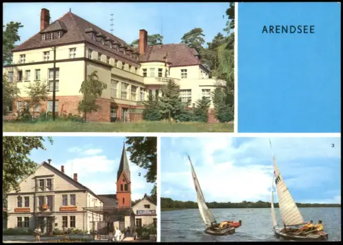 Arendsee Altmark DDR MB FDGB-Erholungsheim Waldheim, Rathaus 1980/1975