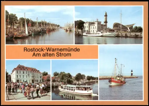 Warnemünde-Rostock Alter Strom Teepott, FDGB-Erholungsheim Fahrgastschiff  1985