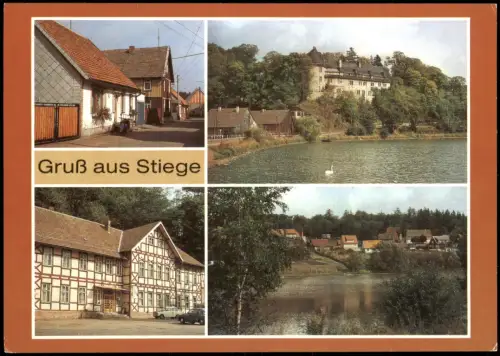 Stiege Harz DDR MB   Feierabendheim, Gaststätte Burgstieg, Gondelteich 1985