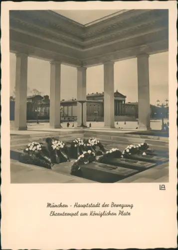 Ansichtskarte München Königlicher Platz Ehrentempel 1939