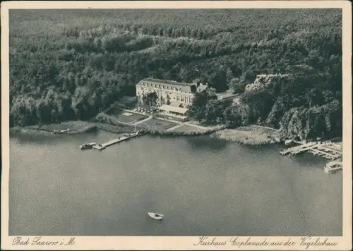 Ansichtskarte Bad Saarow Luftbild Kurhaus Esplanade 1932